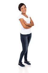 Fototapeta premium young afro american woman with arms folded