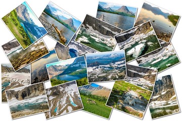 Glacier pictures collage