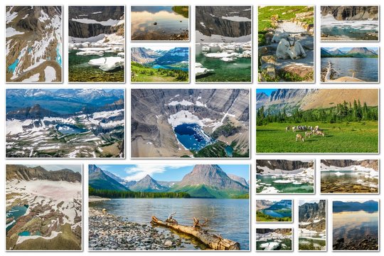 Glacier Montana collage
