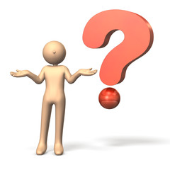 困っておどけるキャラクター