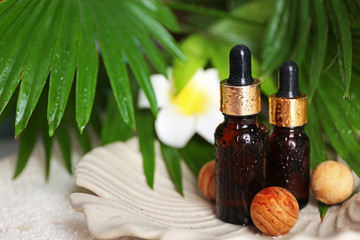 Essential oil for aromatherapy, close up