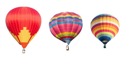 Obraz premium colorful hot air balloon isolated on white background