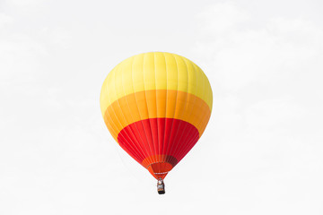 colorful hot air balloon isolated on white background