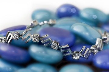 Bracelet on blue stones