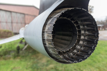 jet fighter close up from behind