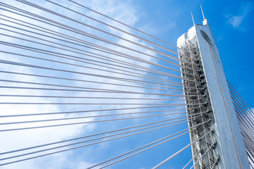 bridge with blue sky background