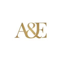 A&E Initial logo. Ampersand monogram logo