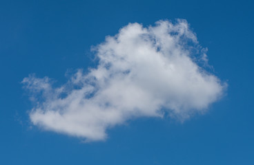 White cloud in the blue sky