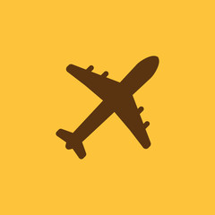 The plane icon. Travel symbol. Flat