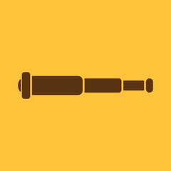The spyglass icon. Search symbol. Flat