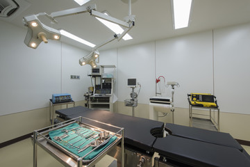 Operating room with surgical equipment