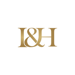 I&H Initial logo. Ampersand monogram logo