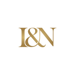 I&N Initial logo. Ampersand monogram logo