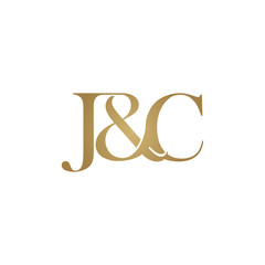 J&C Initial logo. Ampersand monogram logo