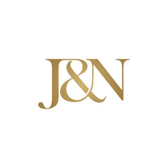 J&N Initial logo. Ampersand monogram logo