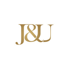 J&U Initial logo. Ampersand monogram logo
