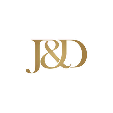 J&D Initial logo. Ampersand monogram logo