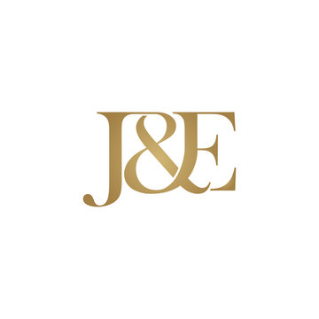 J&E Initial logo. Ampersand monogram logo