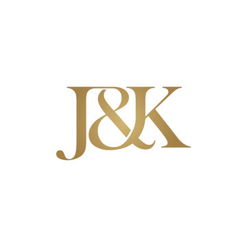 J&K Initial logo. Ampersand monogram logo