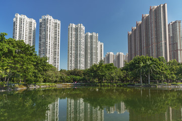 Fototapeta premium Residential district of Hong Kong