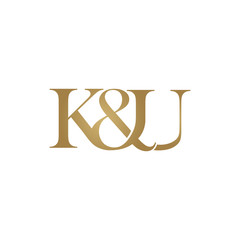 K&U Initial logo. Ampersand monogram logo