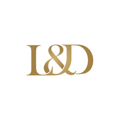 L&D Initial logo. Ampersand monogram logo - obrazy, fototapety, plakaty