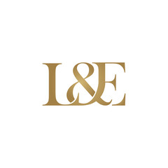 L&E Initial logo. Ampersand monogram logo - obrazy, fototapety, plakaty