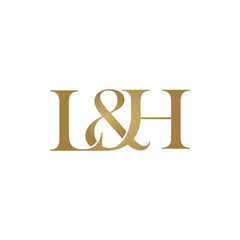 L&H Initial logo. Ampersand monogram logo