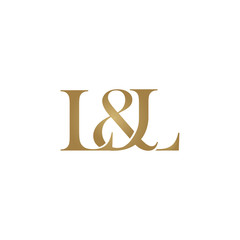 L&L Initial logo. Ampersand monogram logo