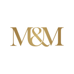 M&M Initial logo. Ampersand monogram logo