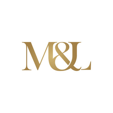M&L Initial logo. Ampersand monogram logo