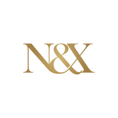 N&X Initial logo. Ampersand monogram logo