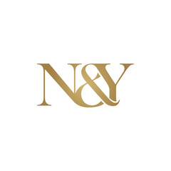N&Y Initial logo. Ampersand monogram logo