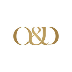 O&D Initial logo. Ampersand monogram logo