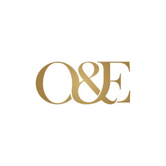 O&E Initial logo. Ampersand monogram logo