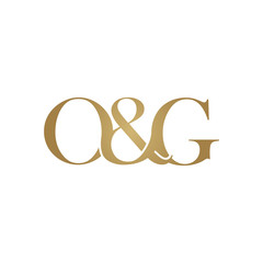 Fototapeta na wymiar O&G Initial logo. Ampersand monogram logo