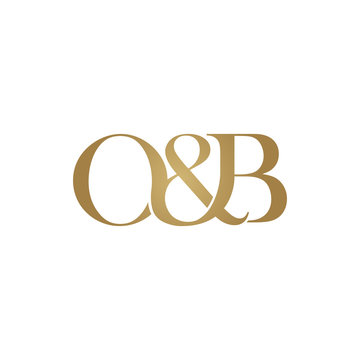 O&B Initial logo. Ampersand monogram logo