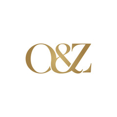O&Z Initial logo. Ampersand monogram logo