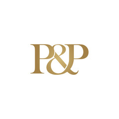 P&P Initial logo. Ampersand monogram logo