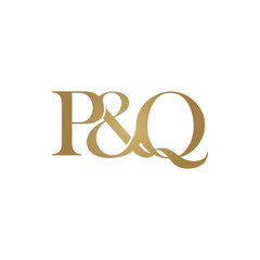 P&Q Initial logo. Ampersand monogram logo