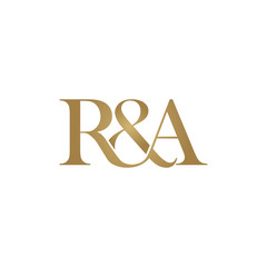 R&A Initial logo. Ampersand monogram logo