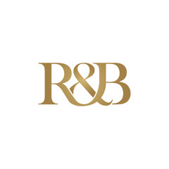 R&B Initial logo. Ampersand monogram logo