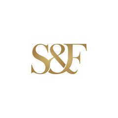 S&F Initial logo. Ampersand monogram logo