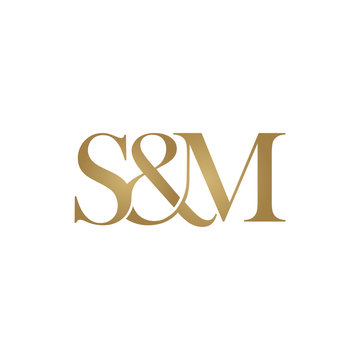 S&M Initial logo. Ampersand monogram logo