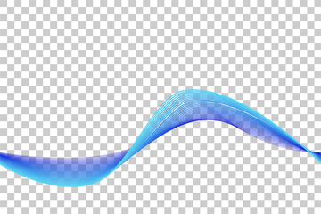 Blue Wave Vertical Lines, at Transparent Effect Background