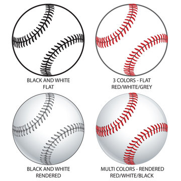 Various Vector Baseballs