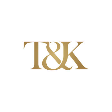 T&K Initial logo. Ampersand monogram logo