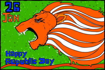 Indian Republic Day celebration background