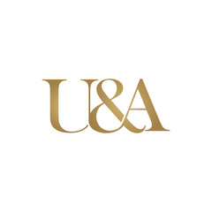 U&A Initial logo. Ampersand monogram logo © ariefpro