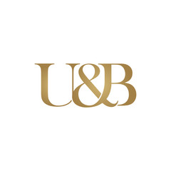 U&B Initial logo. Ampersand monogram logo